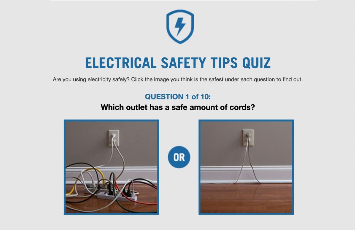 Electrical Safety Tips Quiz
