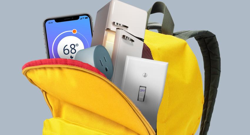 backpack full of energy savings items