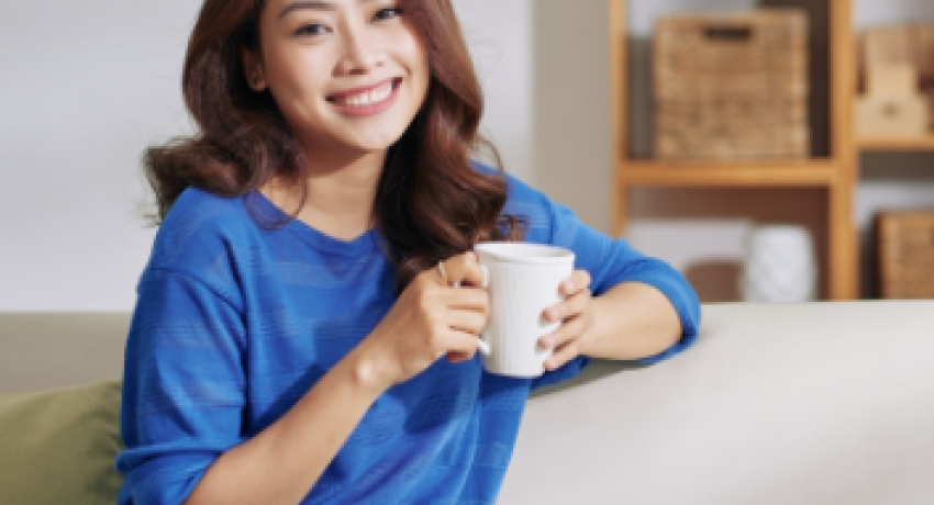 Woman smiling