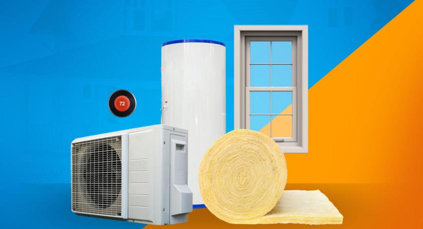 Photo showing a window and different appliances, such as A/C, smart thermostat