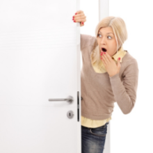 Photo of woman looking astounded