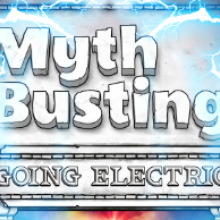 Drawing of words myth busting going electric